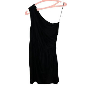 The Limited One Shoulder Black Ruching Detail Mini Party Dress Sz. S